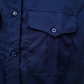 военторг "ВОЕНСБЫТ": Рубашка офисная синяя, для ВВС, с коротким рукавом, размеры 47-52 (ворот)